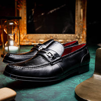 Marco Di Milano Ravello Black Leather Oxford Dress Shoe
