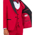 New Stacy Adams Boys Red Tuxedo Set, 5-Piece Black Shawl Collar