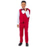 New Stacy Adams Boys Red Tuxedo Set, 5-Piece Black Shawl Collar