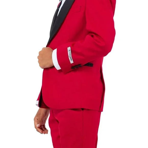 New Stacy Adams Boys Red Tuxedo Set, 5-Piece Black Shawl Collar