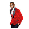 Red Big And Tall Velvet Sport Coat