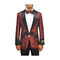 Red Black Alberto Nardoni One Button Floral Pattern Tuxedo