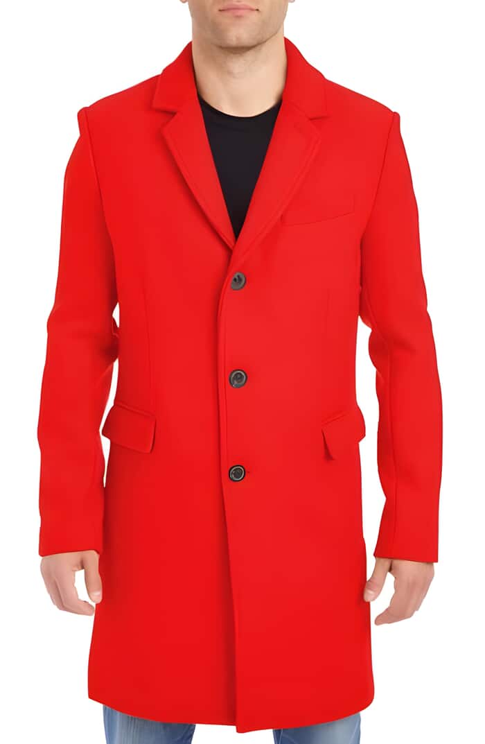 Men's Designer Men's Wool Men's Peacoat Sale Wool Fabric double breasted Style Coat For men Light Grey main image 0