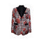 Red White Mens Blazer Sport Coat Bow Tie Jacket