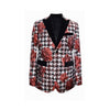 Red White Mens Blazer Sport Coat Bow Tie Jacket