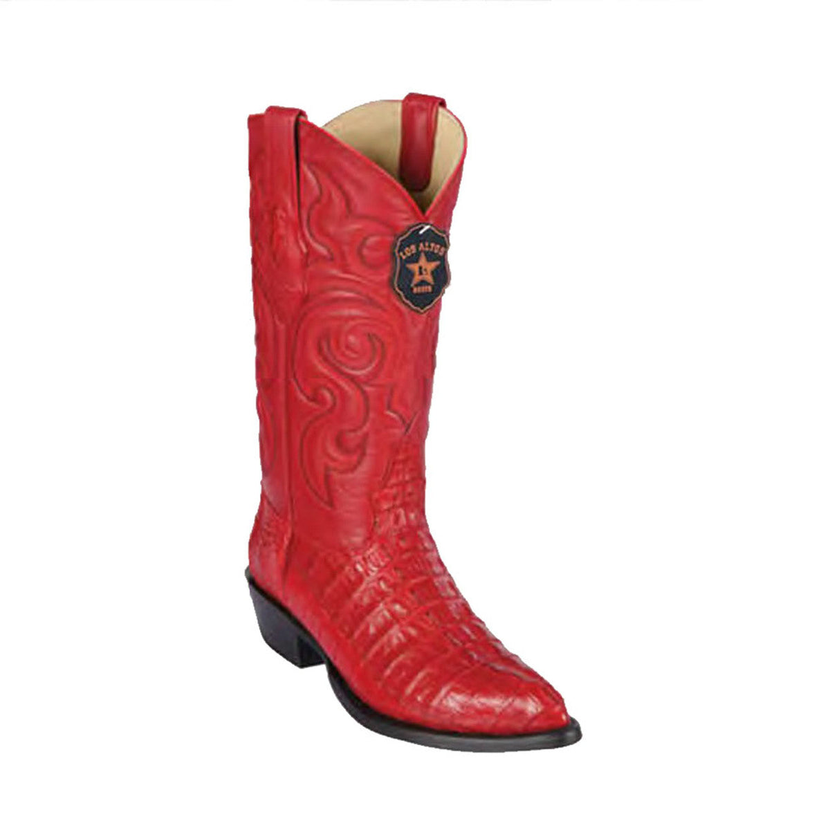 Los Altos Men's Navy Blue Caiman Tail Boots main image 1