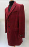 Mens Plaid Overcoat - Peacoat - Plaid Red Topcoats