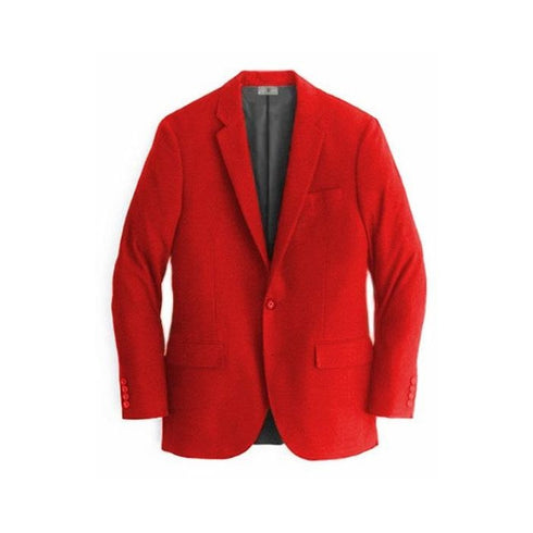 Red wool blazer Mens Winter Blazer - Cashmere and Wool Winter Fabric Sport Coat