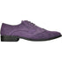 Bravo Mens Vegan Suede Wedding & Prom Wingtip Lace Up Dress Shoe in Purple