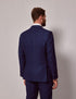 Mens Linen Suit For Beach Wedding - Summer Suit in Royal Blue Herringbone