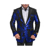 Royal Blue Black Shiny Sequin Alberto Nardoni Sport Jacket