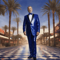 Sequin Tuxedo Suit - Sequin Pants