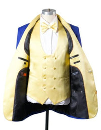 Blue Prom Suit For Men - Blue Homecoming Tuxedo With Vest Royal