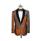 Rust Black Lapel Paisley Floral Tuxedo Sport Coat