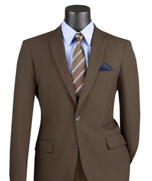(42S Blazer) Brown Slim Fit Jacket