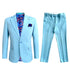 Cotton Suit - Summer Stretch Fabric - Mens Cotton-Stretch Fashion Suit Sky S9010