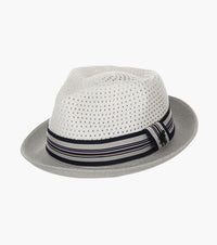 AMANI FEDORA Paper Braided Pinch Front Hat
