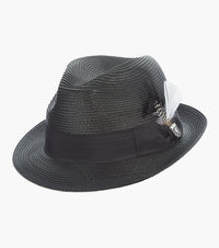 BELMONT FEDORA Poly Braid Pinch Front Hat