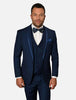 Statement Men's Sapphire Vested 100% Wool Tuxedo