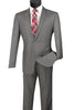 Slim Fit Men's Suit 2 Piece 2 Button in Medium Gray