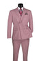 Lilac Slim Fit Double Breasted 2 Piece Suit with Flexible Elastic Waistband