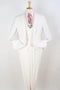 White Wedding Suit For Men - Perfect For Groom - Mens Two Button Slim Fit Scoop Vested Suit In White