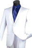 White Wedding Suit For Men - Perfect For Groom -Mens Basic 2 Button Modern Fit Suit In White