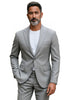 Men's Stacy Adams Basic Slim Fit Wedding & Business Suit in Light Grey