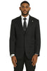 Stacy Adams Modern Fit Black Suit – Vested Tonal Shadow Pinstripe Style