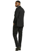 Stacy Adams Modern Fit Black Suit – Vested Tonal Shadow Pinstripe Style