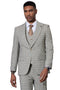 Men's Stacy Adams One Button Peak Lapel Vested Glen Plaid Suit in Grey
