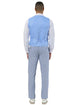 Men's Stacy Adams Two Button Vested Summer Suit in Light Blue Glen Plaid