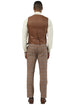 Men's Designer Stacy Adams Vested Glen Plaid Suit in Brown