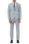 Stacy Adams - 3 Piece Hybrid Fit Notch Lapel Suit in Light Blue
