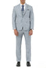 Stacy Adams - 3 Piece Hybrid Fit Notch Lapel Suit in Light Blue