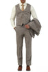 Stacy Adams - 3 Piece Hybrid Fit Notch Lapel Suit in Light Brown