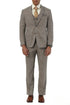 Stacy Adams - 3 Piece Hybrid Fit Notch Lapel Suit in Light Brown