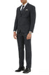 Stacy Adams - 3 Piece Hybrid Fit Notch Lapel Suit in Black
