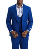 Stacy Adams - Indigo 3 Piece Hybrid Fit Suit With Expandable Waist Band