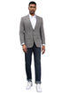 Men's Stacy Adams Modern Fit Business Sport Coat Blazer in Charcoal Grey Plaid