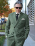 Sage Green Double Breasted Suit