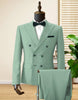Mens Sage Green Double Breasted Suit