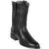 Los Altos Boots - Mens Dress Cowboy Boot - Low Priced Men's Black Roper Boot- in Black