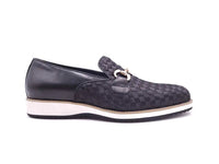 Carrucci Satin Weave Leather Bit Loafer