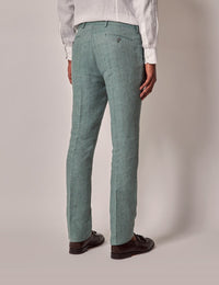 Mens Linen Suit For Beach Wedding - Summer Suit in Sea Green