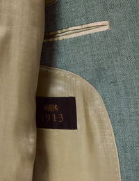 Mens Linen Suit For Beach Wedding - Summer Suit in Sea Green