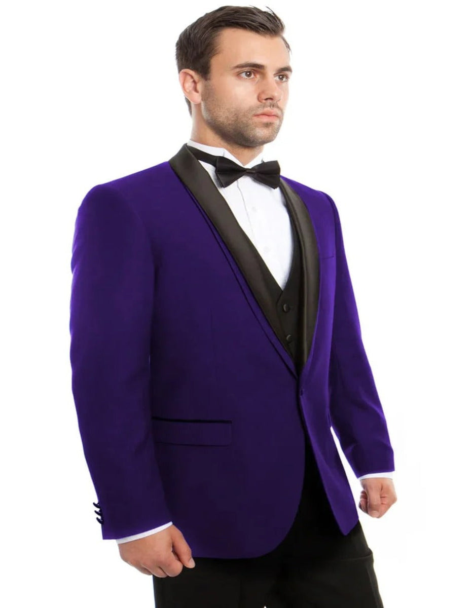Elegant Purple Notched Lapel Suit for Homecoming Prom