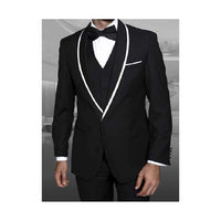 Shawl Collar Black Lapel One Button Trim Sport Coat