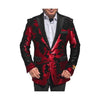 Shiny Sequin Red Black Alberto Nardoni Sport Jacket