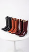 Los Altos Men’s Genuine Eel Skin Cowboy Boots LAB-6508, Round Toe Western Boots in Black, Cognac and Burgundy